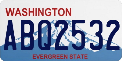WA license plate ABQ2532