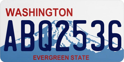 WA license plate ABQ2536