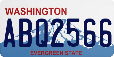 WA license plate ABQ2566