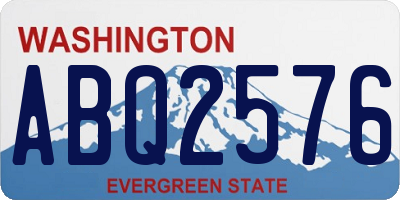 WA license plate ABQ2576
