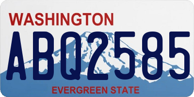 WA license plate ABQ2585