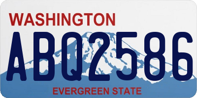 WA license plate ABQ2586