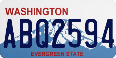 WA license plate ABQ2594