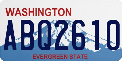 WA license plate ABQ2610