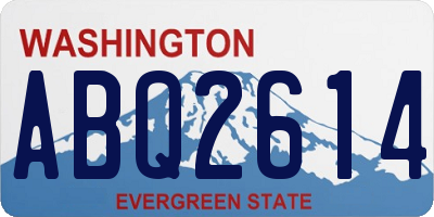 WA license plate ABQ2614