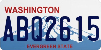 WA license plate ABQ2615