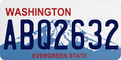 WA license plate ABQ2632