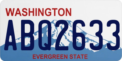 WA license plate ABQ2633