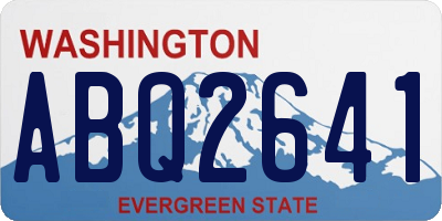 WA license plate ABQ2641