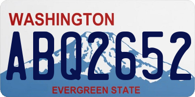 WA license plate ABQ2652