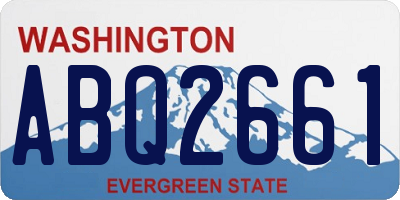WA license plate ABQ2661
