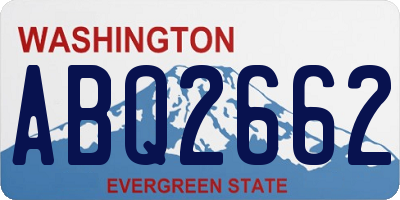 WA license plate ABQ2662