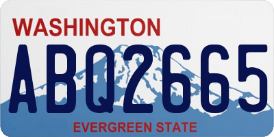 WA license plate ABQ2665
