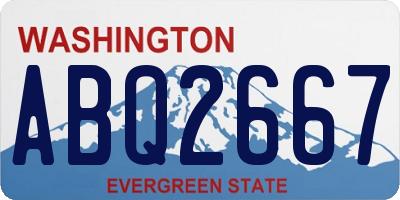 WA license plate ABQ2667