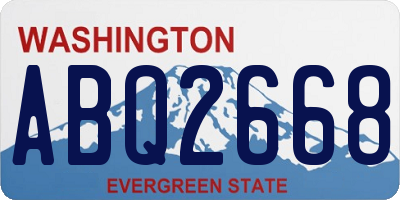 WA license plate ABQ2668