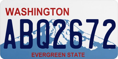 WA license plate ABQ2672