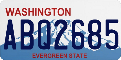 WA license plate ABQ2685