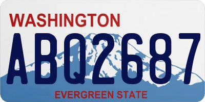 WA license plate ABQ2687