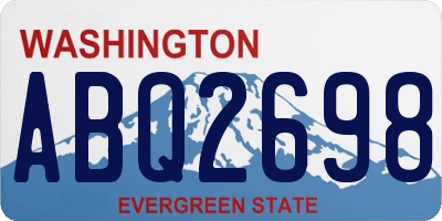 WA license plate ABQ2698