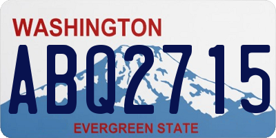 WA license plate ABQ2715