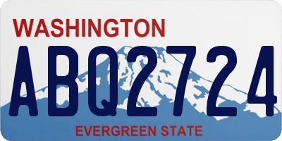 WA license plate ABQ2724