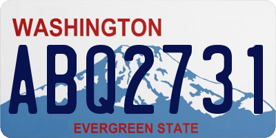 WA license plate ABQ2731