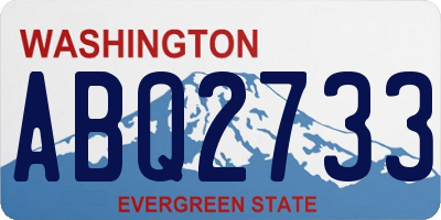WA license plate ABQ2733