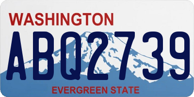 WA license plate ABQ2739
