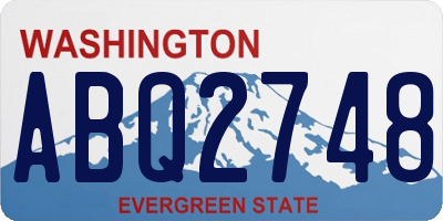 WA license plate ABQ2748