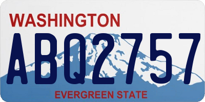WA license plate ABQ2757