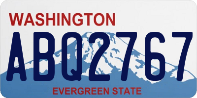 WA license plate ABQ2767