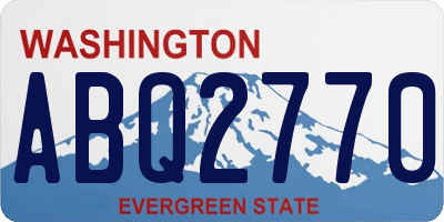 WA license plate ABQ2770