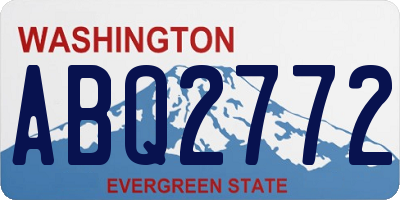 WA license plate ABQ2772