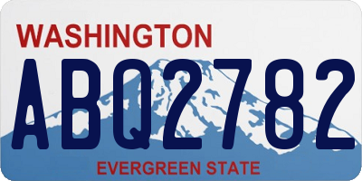 WA license plate ABQ2782