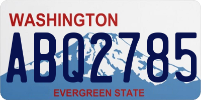 WA license plate ABQ2785