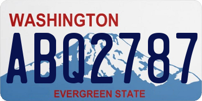 WA license plate ABQ2787
