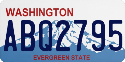 WA license plate ABQ2795