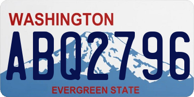 WA license plate ABQ2796