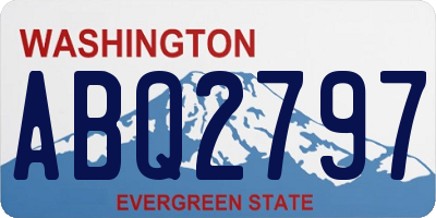 WA license plate ABQ2797