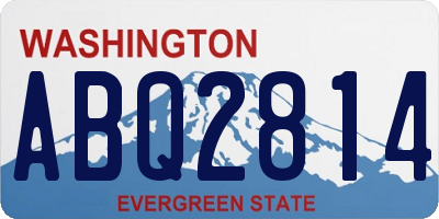 WA license plate ABQ2814