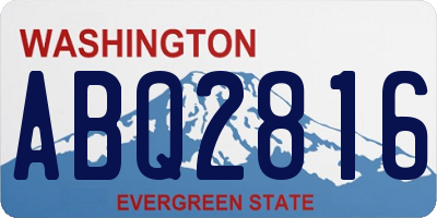 WA license plate ABQ2816