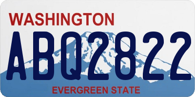 WA license plate ABQ2822