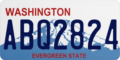 WA license plate ABQ2824