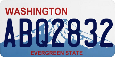 WA license plate ABQ2832