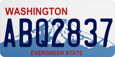 WA license plate ABQ2837