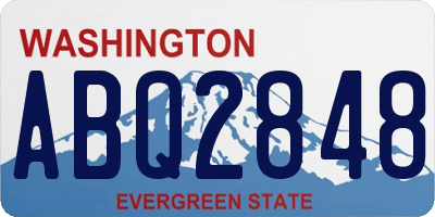 WA license plate ABQ2848