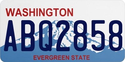 WA license plate ABQ2858