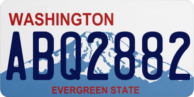 WA license plate ABQ2882