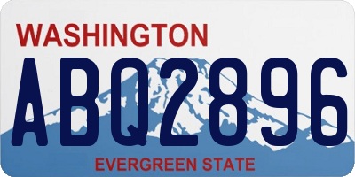 WA license plate ABQ2896