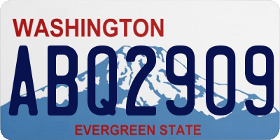 WA license plate ABQ2909